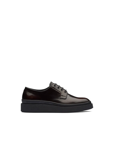 Prada Brushed leather derby shoes outlook