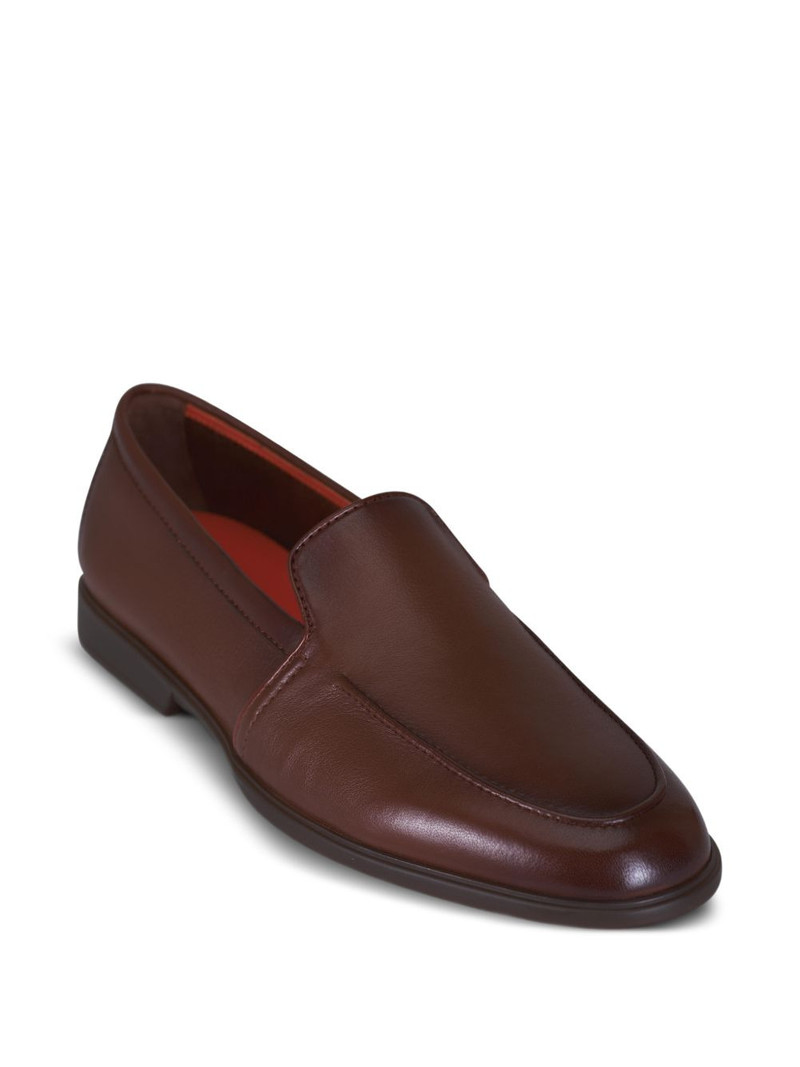Santoni leather loafers outlook