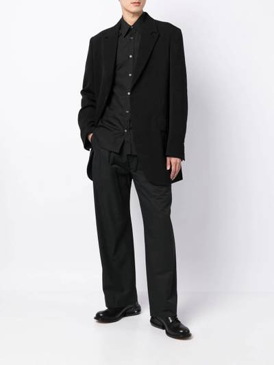 Yohji Yamamoto single-breasted wool blazer outlook