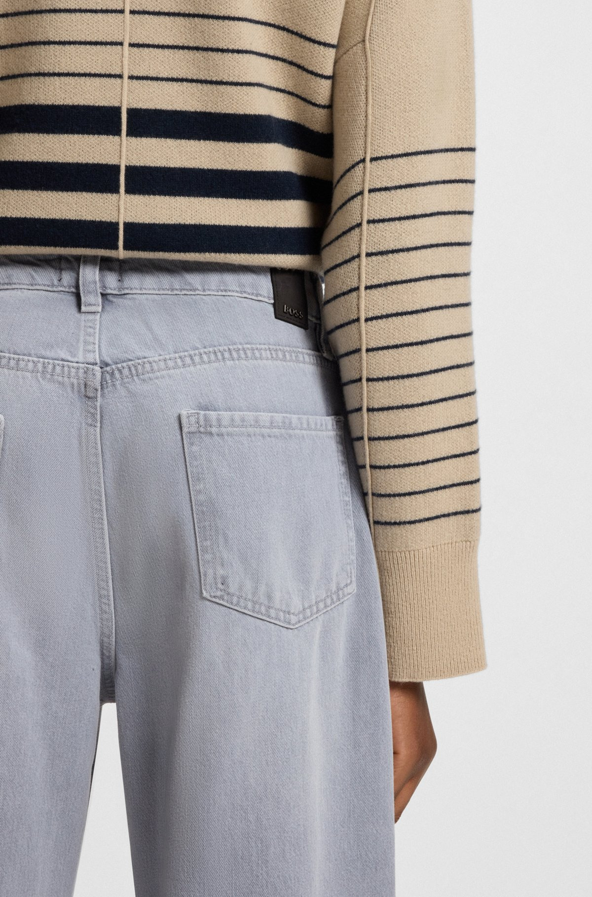 RELAXED-FIT JEANS IN GREY-BLUE DENIM - 5