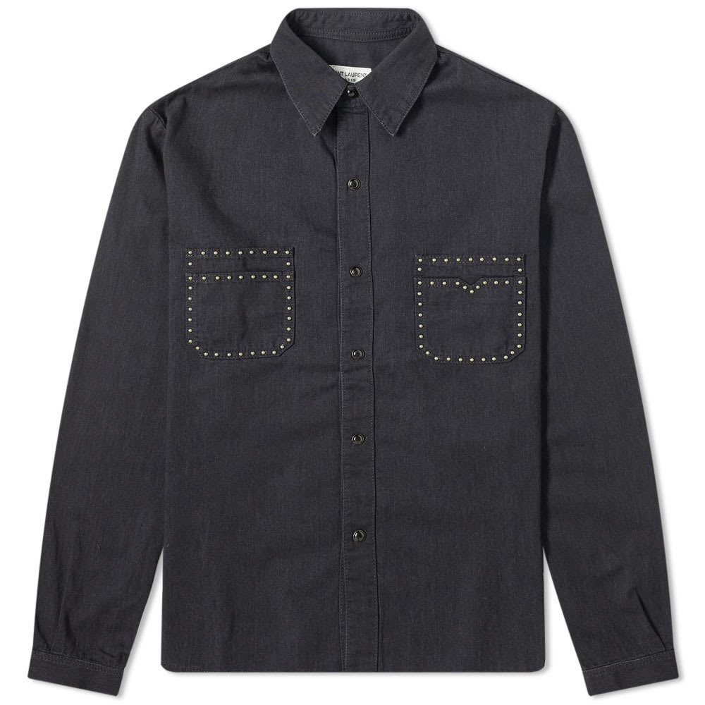 Saint Laurent Studded Pocket Detail Shirt - 1