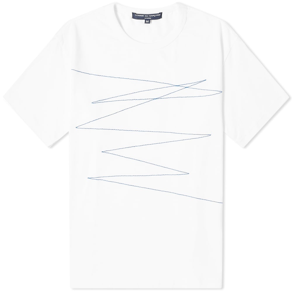 Comme des Garcons Homme Zig Zag Stitch Detail Tee - 1