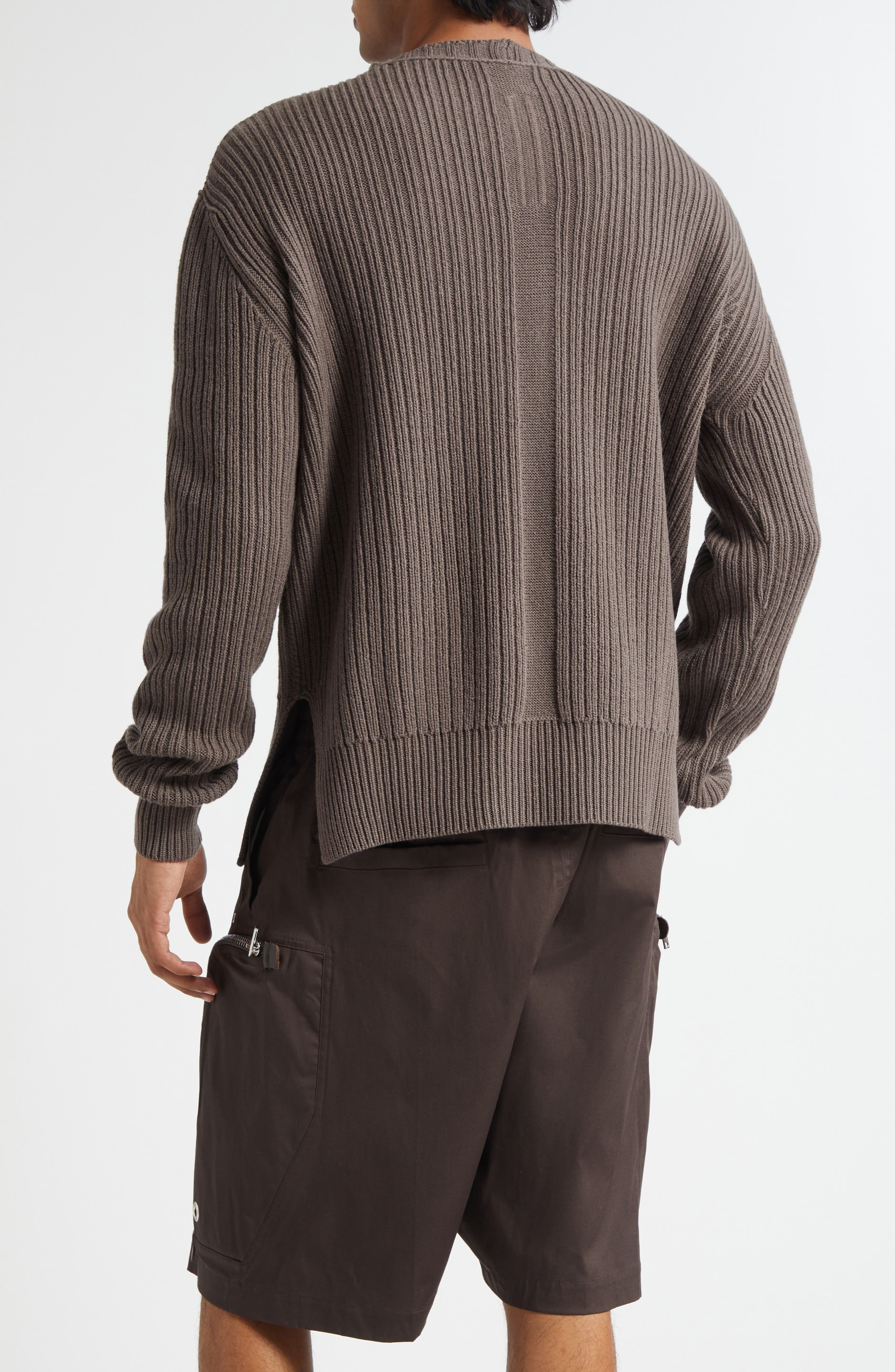 Rick Owens Fisherman Wool Sweater in Dust at Nordstrom - 3