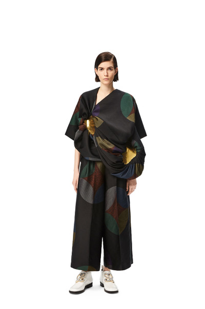 Loewe Kaleidoscope jacquard cropped trousers outlook