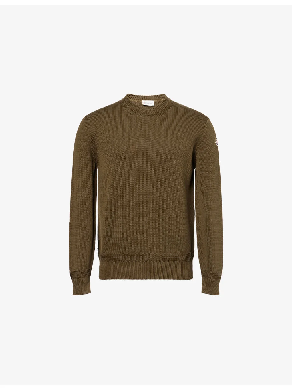 Crew-Neck Knitted Cotton Jumper - 1