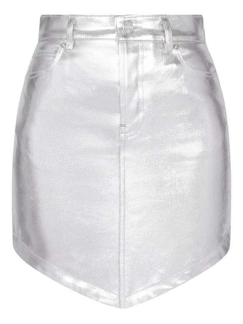 asymmetric-denim mini skirt 1