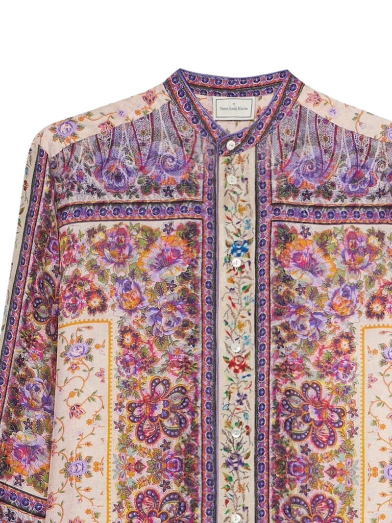 floral-print panelled shirt 4