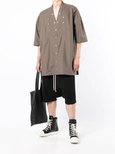 Rick Owens V-neck cotton shirt outlook