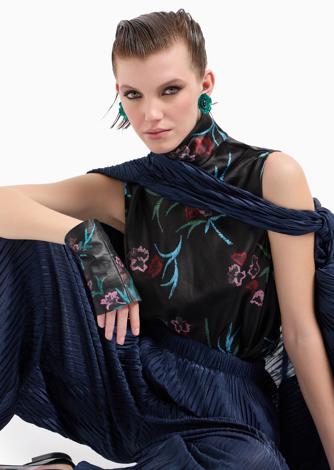 ASV single-breasted jacket in two-tone pleated jersey - 6