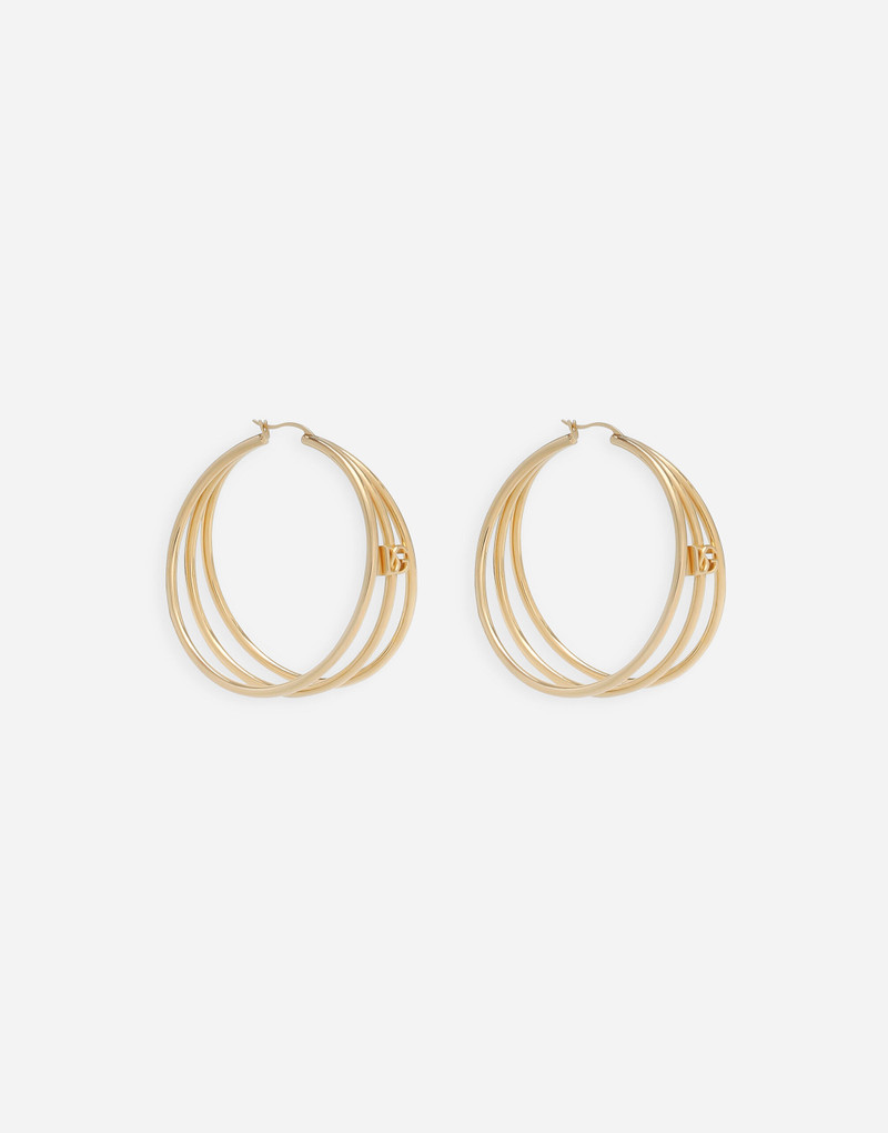 Dolce & Gabbana Creole multi-hoop earrings with DG logo outlook