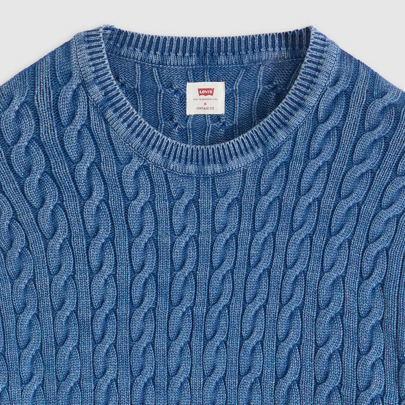 TRUE INDIGO DYE PRESIDIO CABLEKNIT SWEATER 6