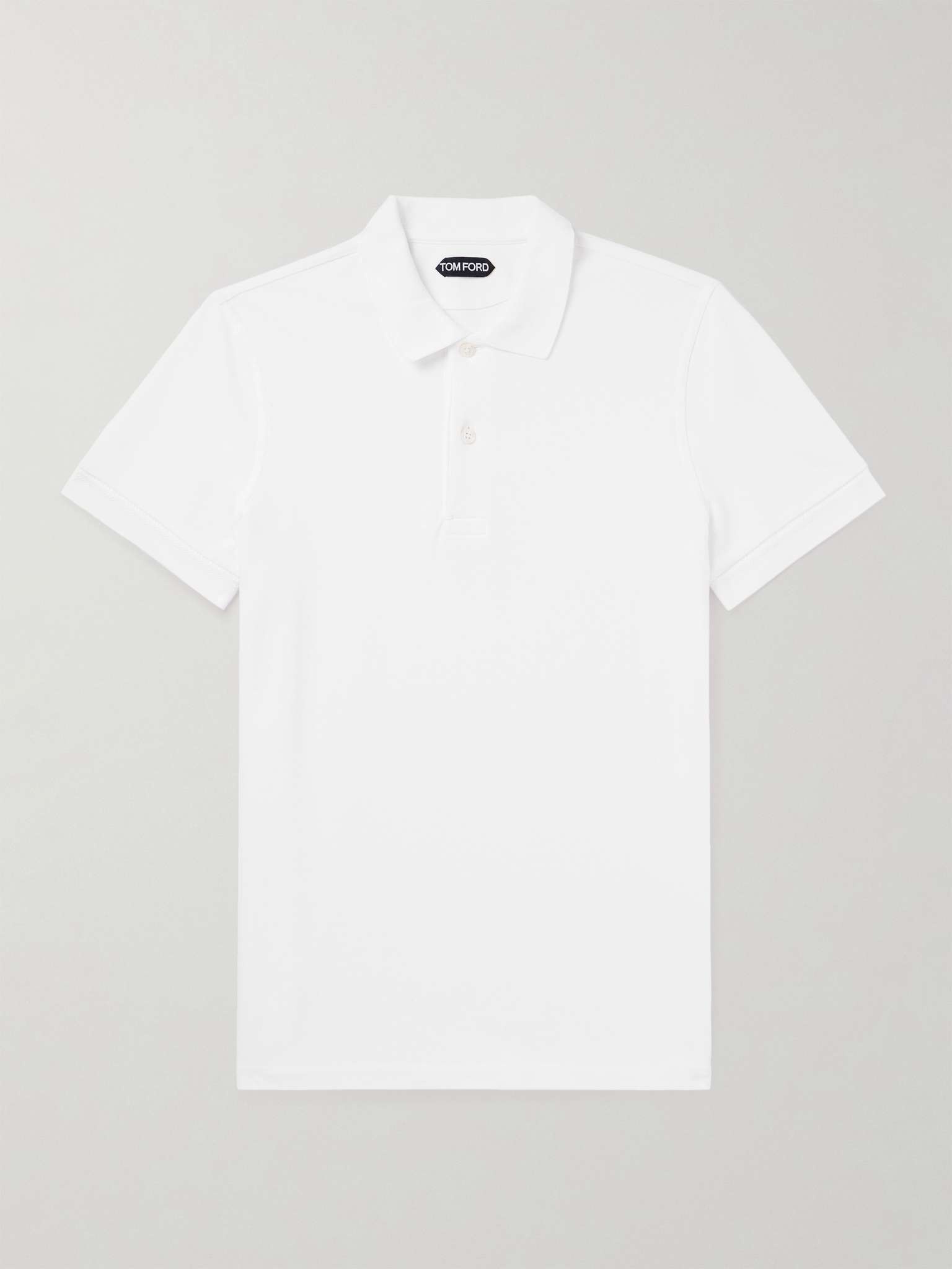 Garment-Dyed Cotton-Piqué Polo Shirt - 1