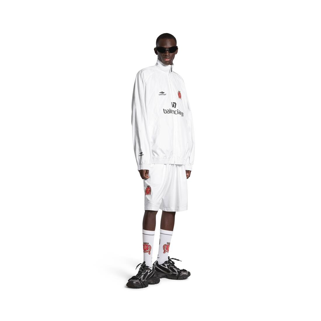 BALENCIAGA Tokyo Soccer Tracksuit Jacket in White | REVERSIBLE