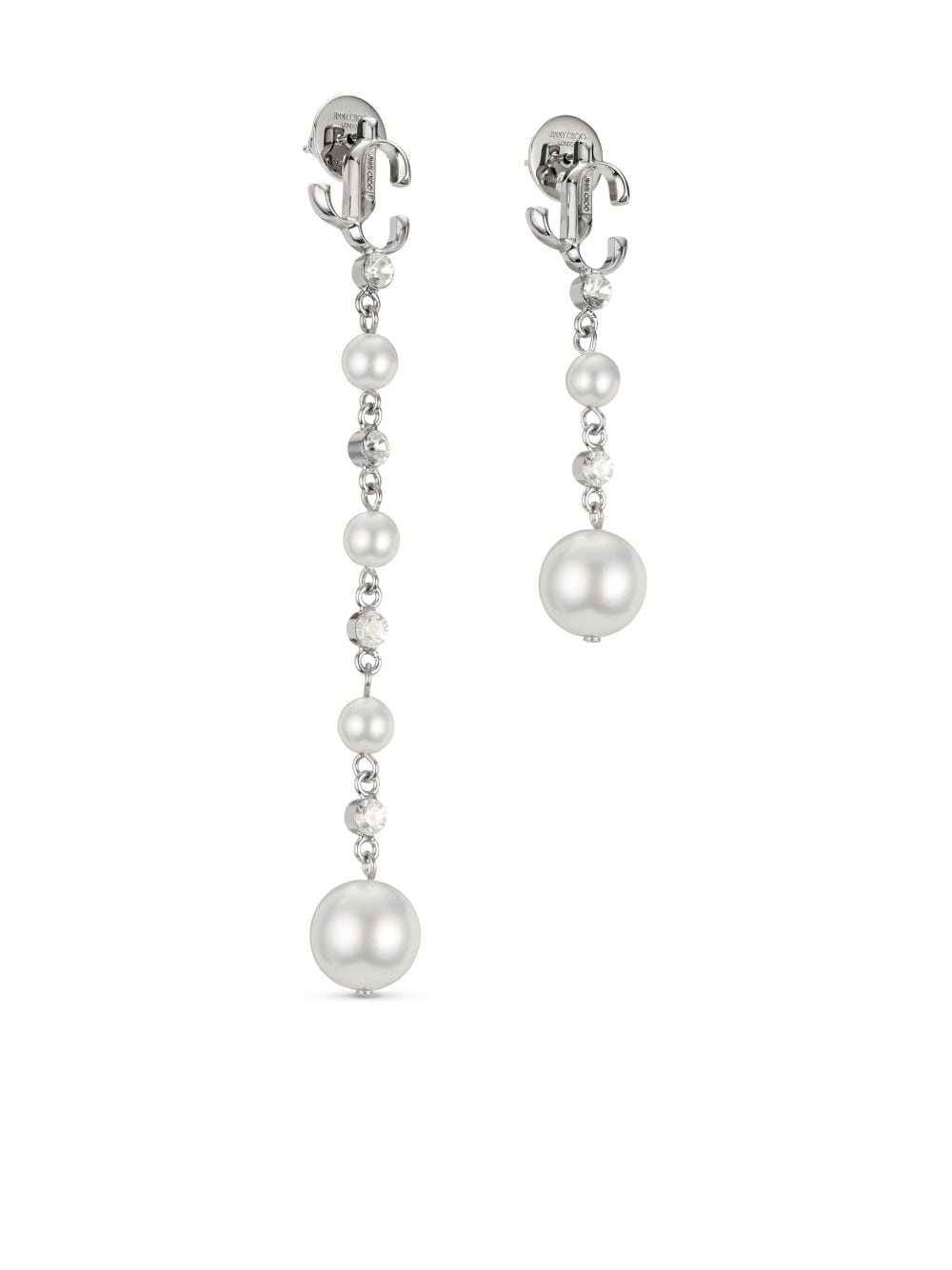 pearl-detail drop earrings - 3