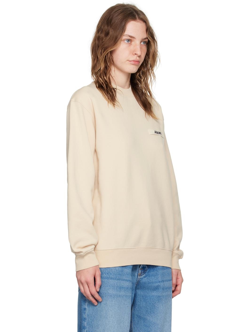 Beige Les Classiques 'Le sweatshirt Gros Grain' Sweatshirt - 2