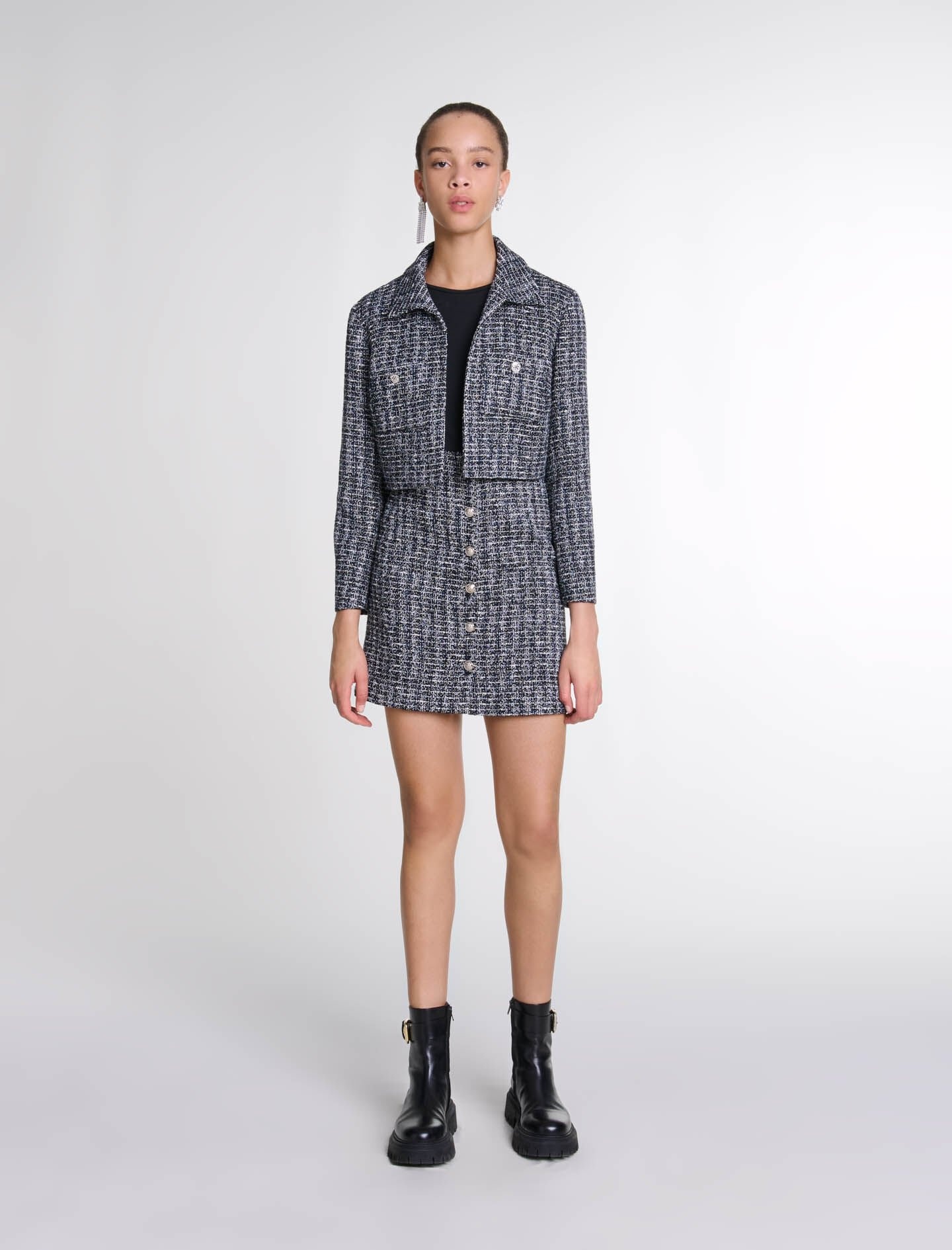 2-in-1 tweed dress - 2