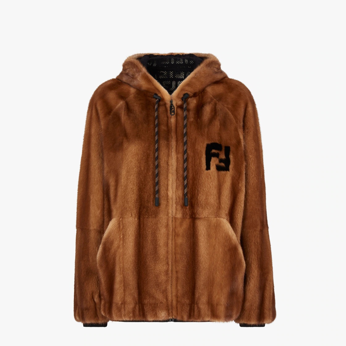 Brown mink jacket - 1