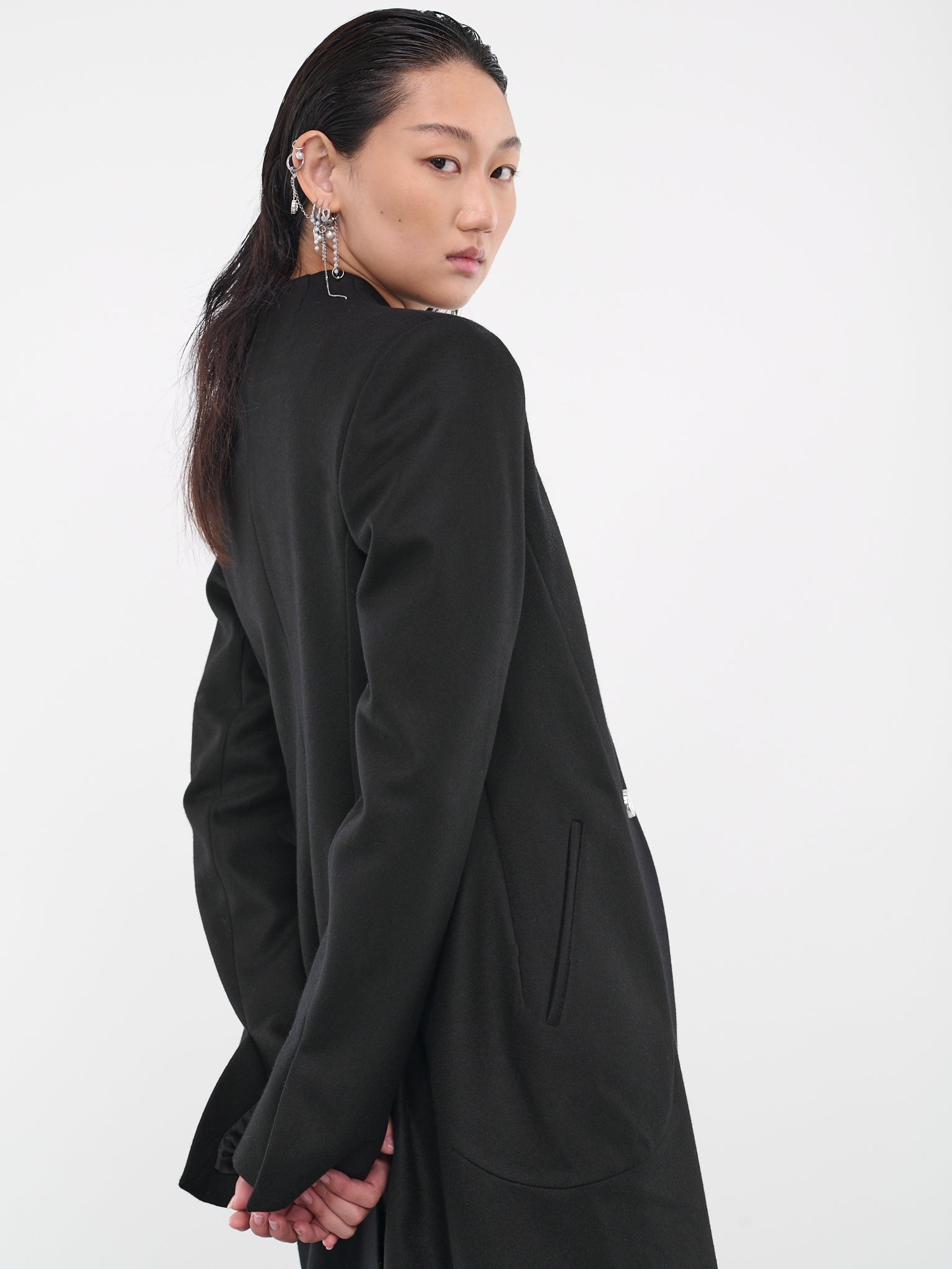 Paneled Wool Coat - 5
