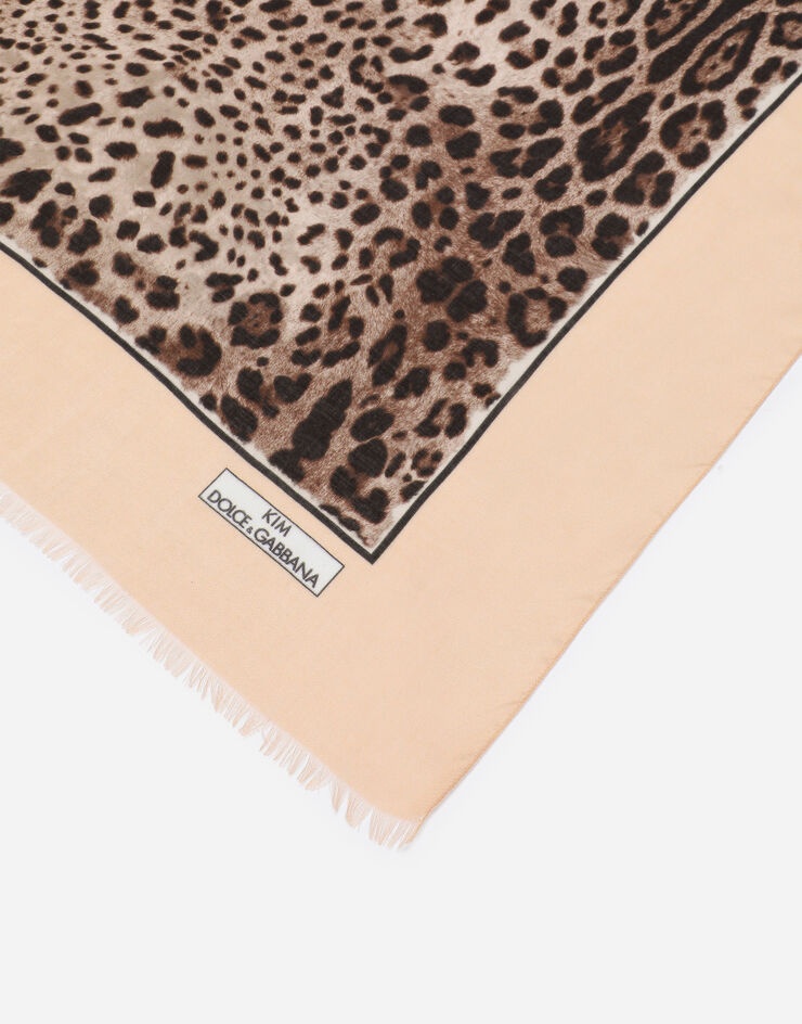 Leopard-print cashmere and modal scarf (135 x 200) - 3
