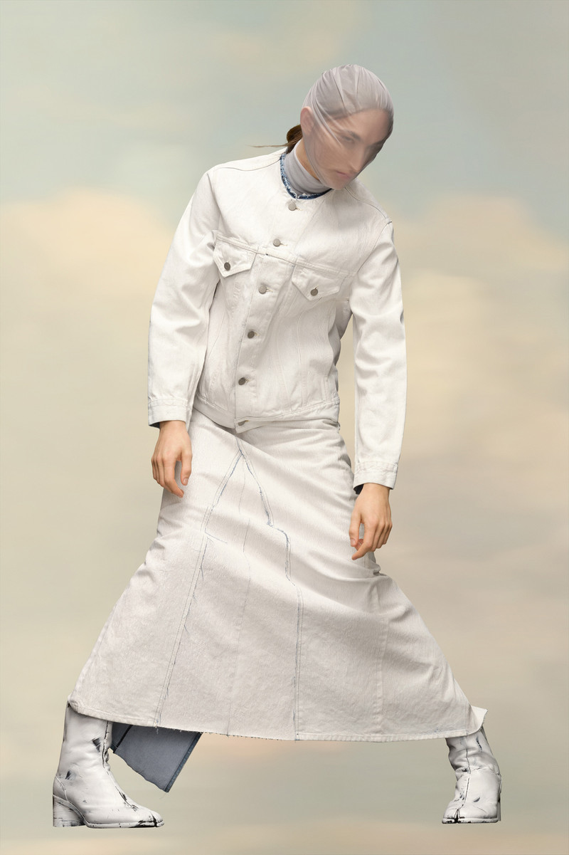 Collarless Denim Jacket 3