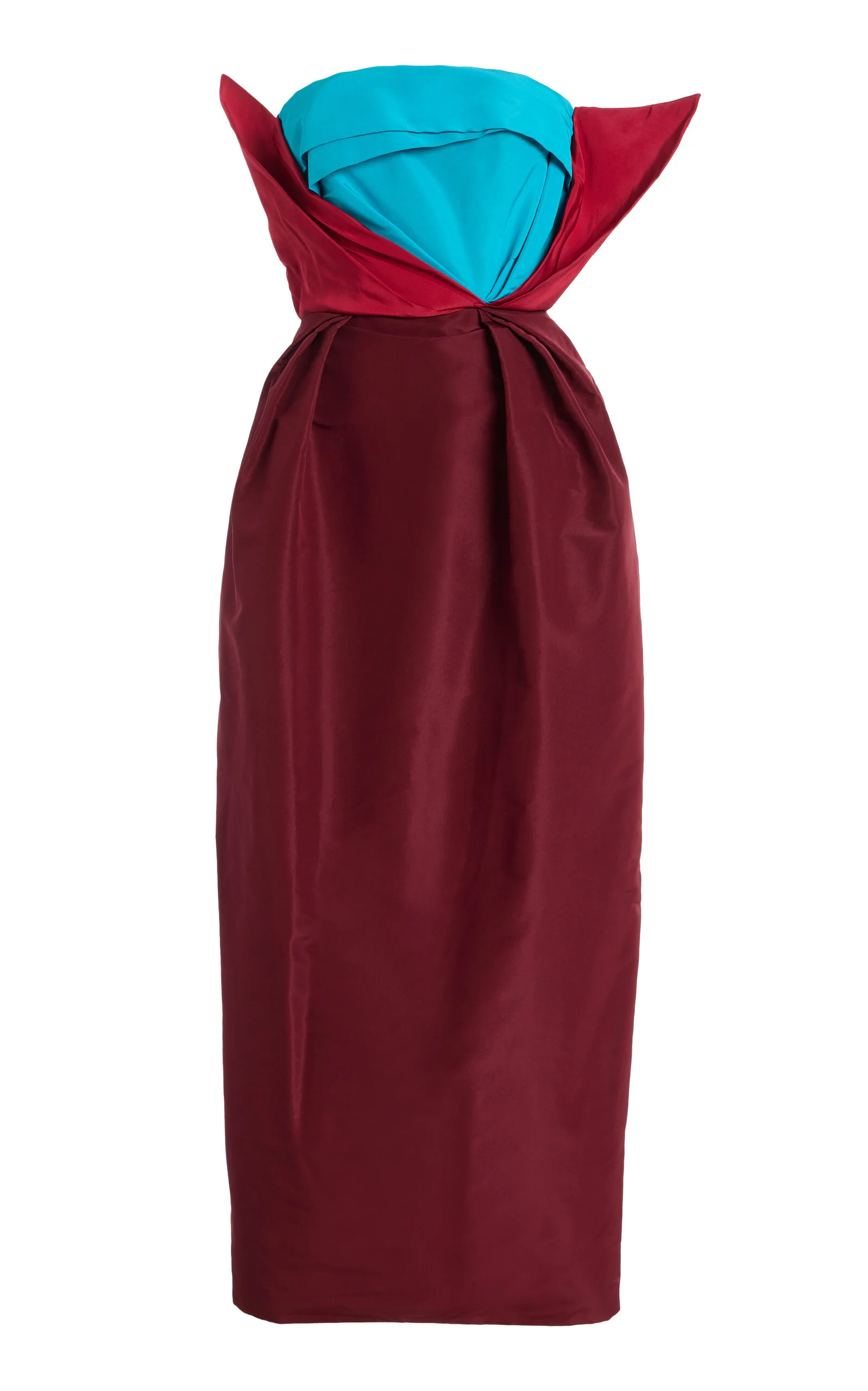 Colorblocked Silk Tulip Gown multi - 1