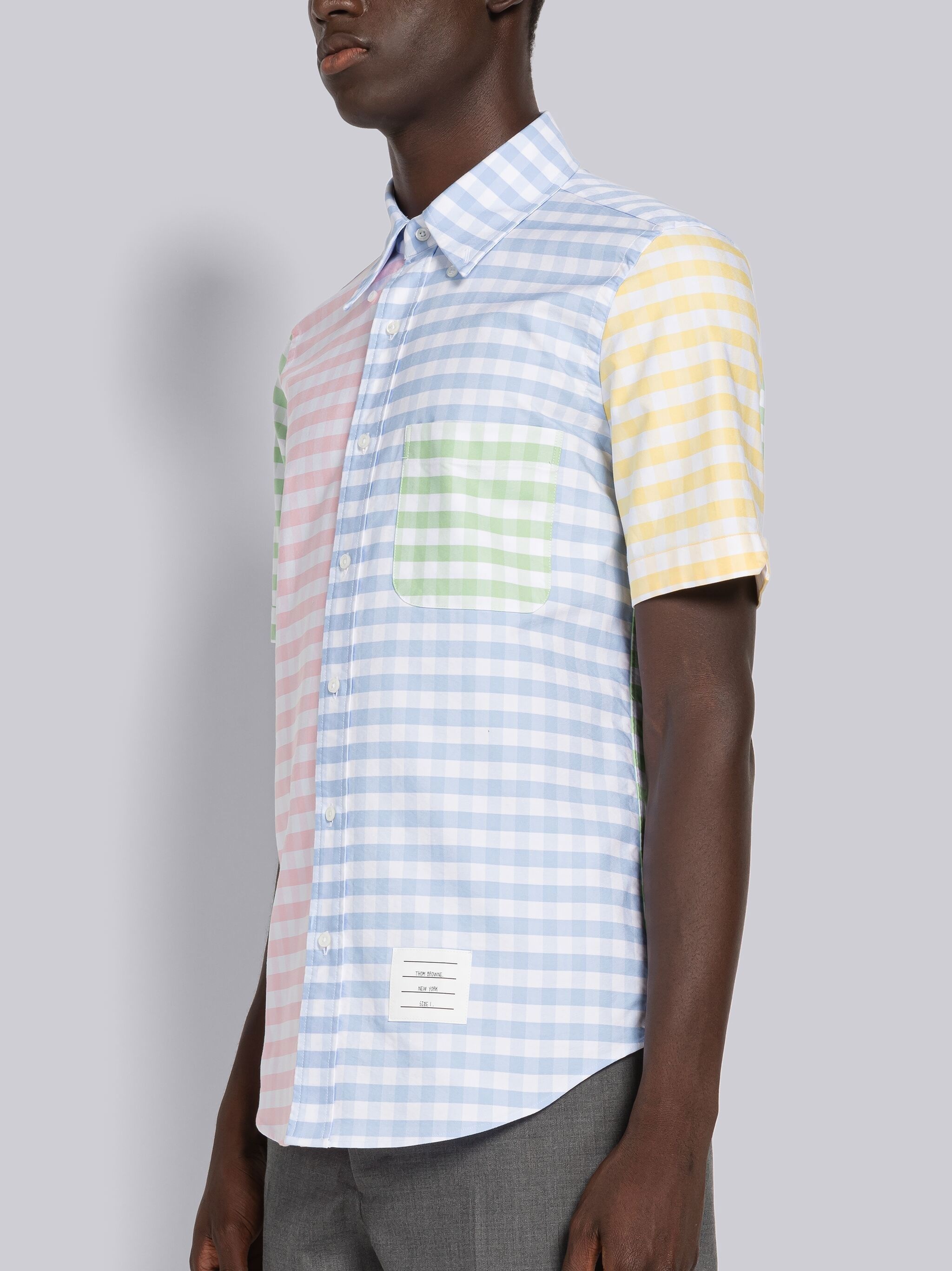 Fun-Mix Gingham Short Sleeve Shirt - 2