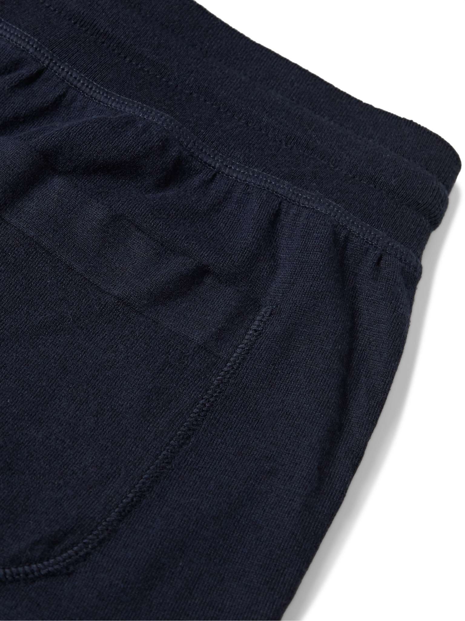 Slim-Fit Tapered Cotton, Silk and Cashmere-Blend Sweatpants - 5