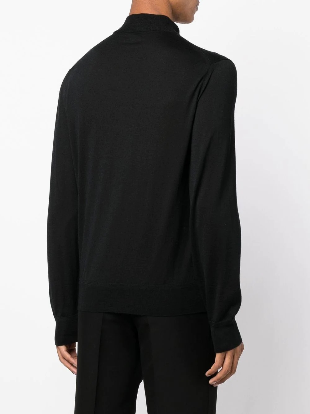 fine-knit mock neck jumper - 4