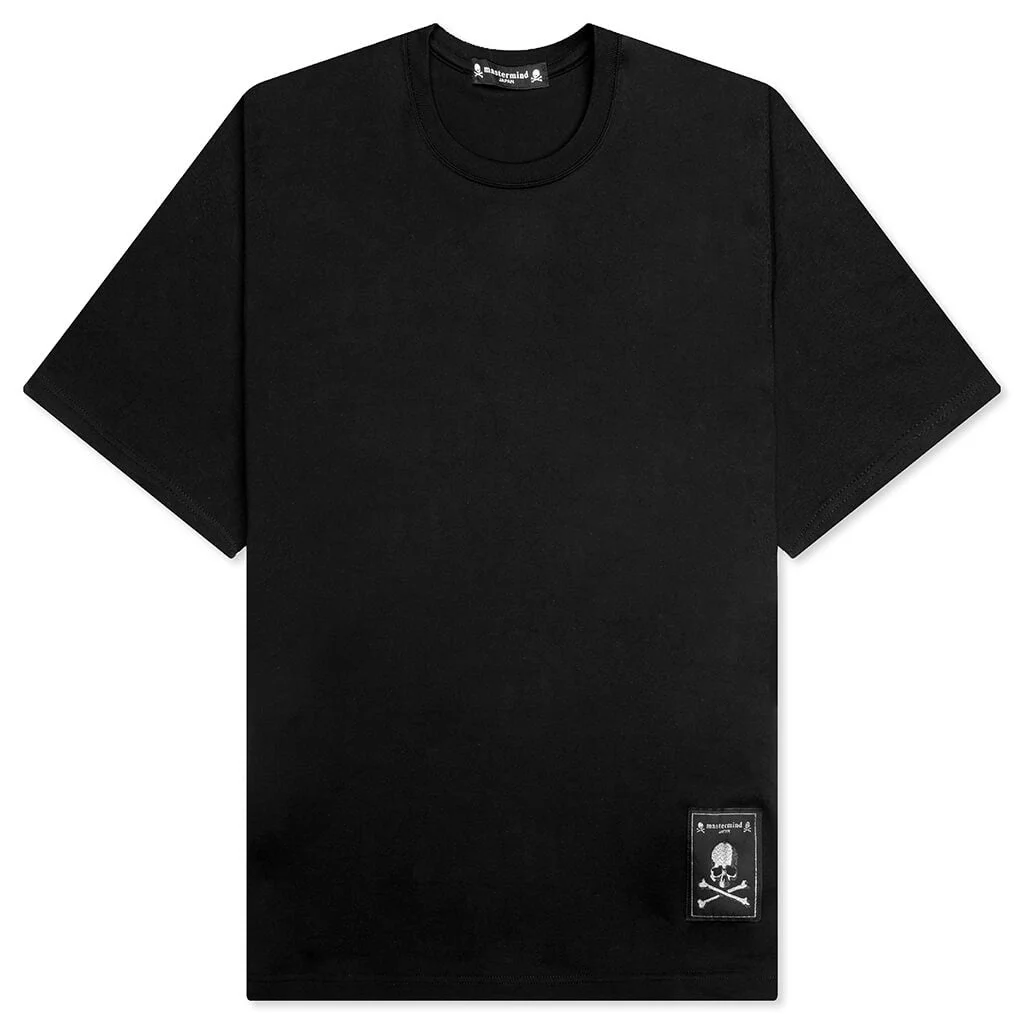 MICRO SKULL KNIT T-SHIRT - BLACK - 1