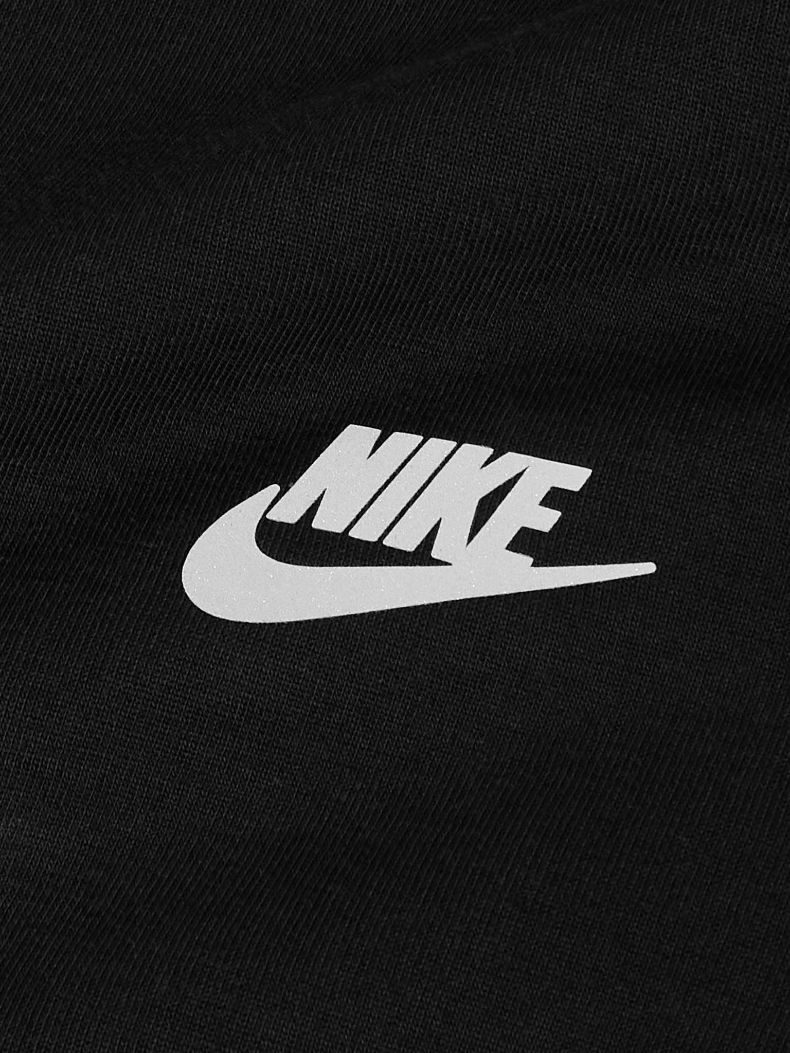 Tapered Logo-Embroidered Striped Cotton-Blend Tech-Fleece Sweatpants - 5