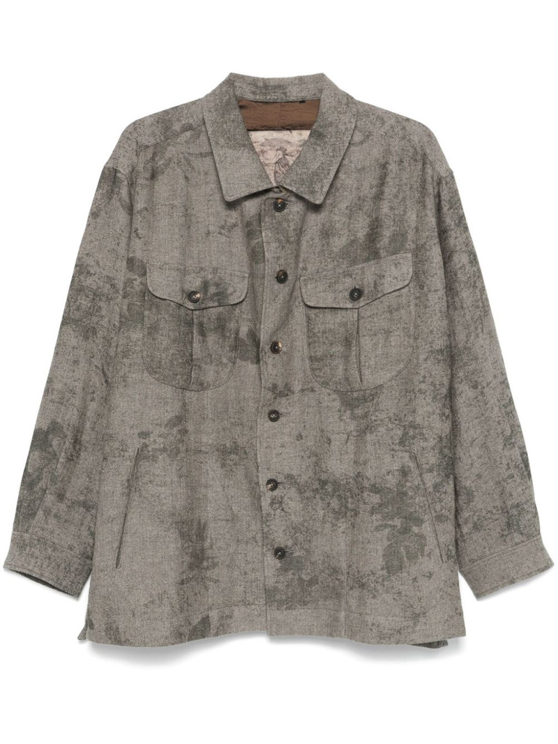 herringbone-pattern shirt 1