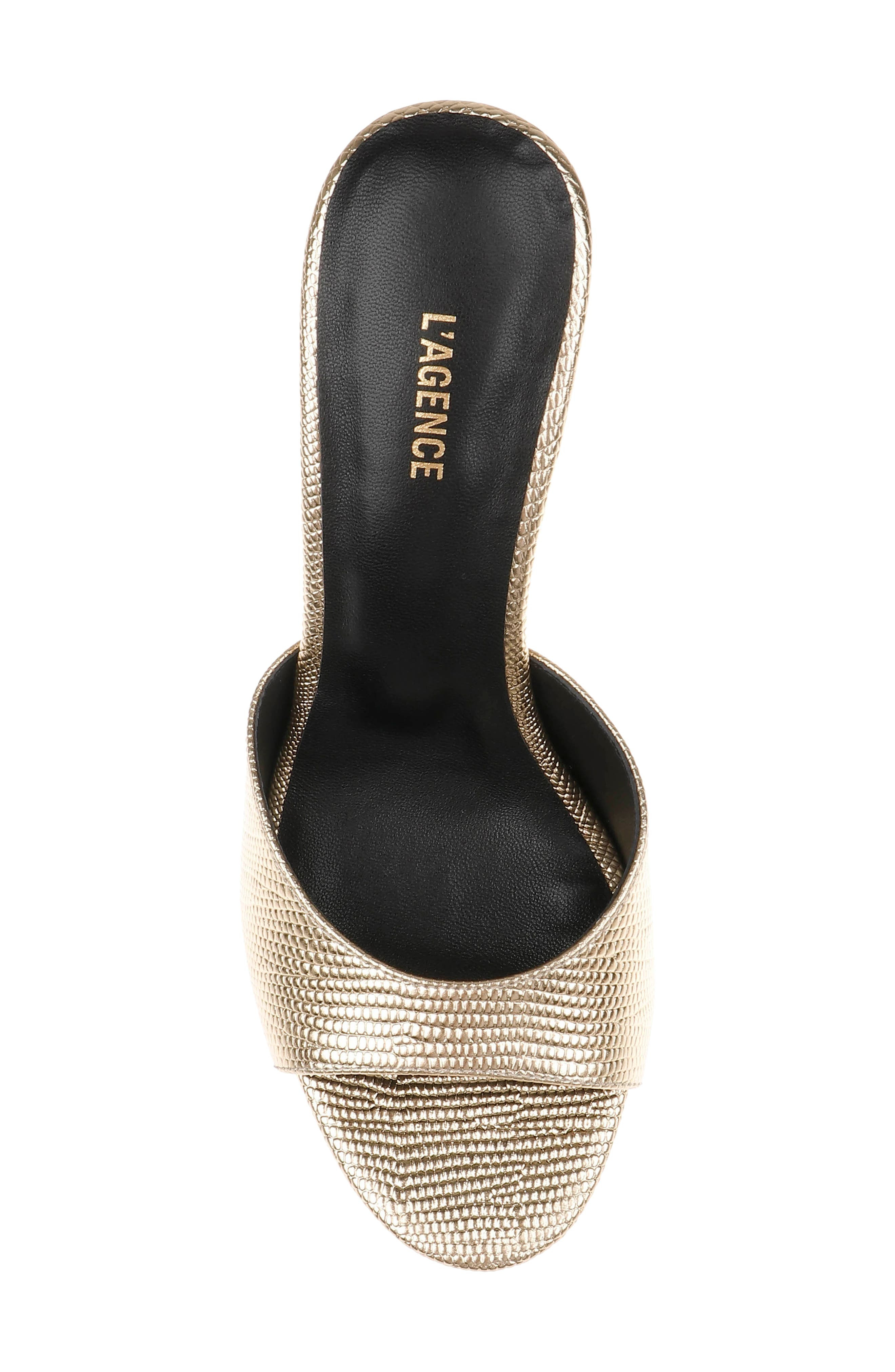 L'AGENCE Avery Slide Sandal in Goldlizard at Nordstrom - 5