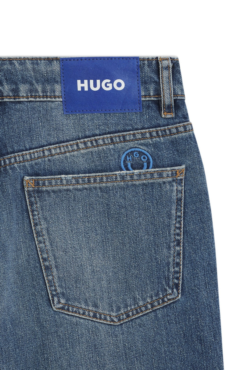 BLUE LOOSE-FIT JEANS IN RIGID DENIM 6