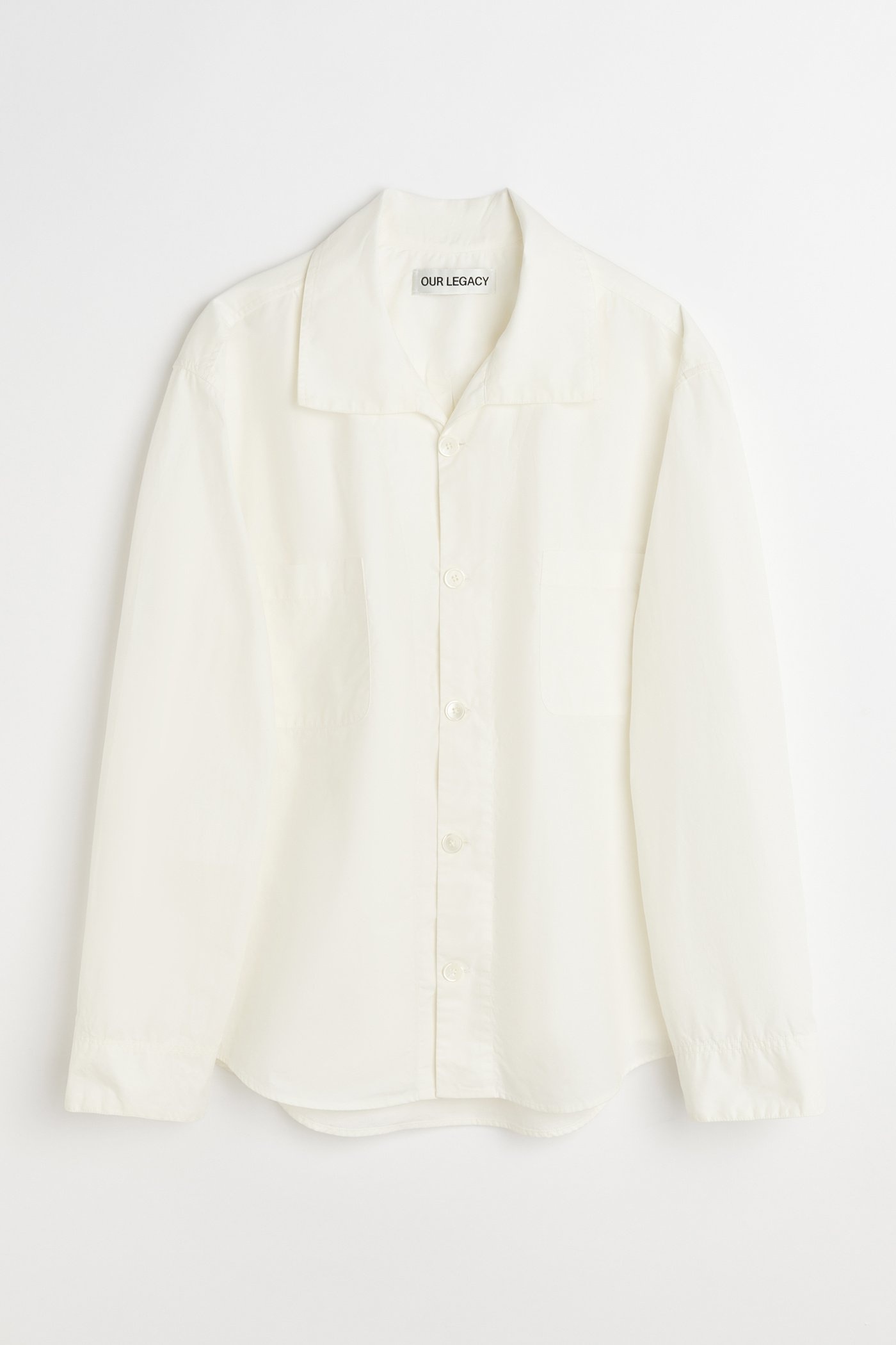 Funnel Shirt White Dense Poplin - 5