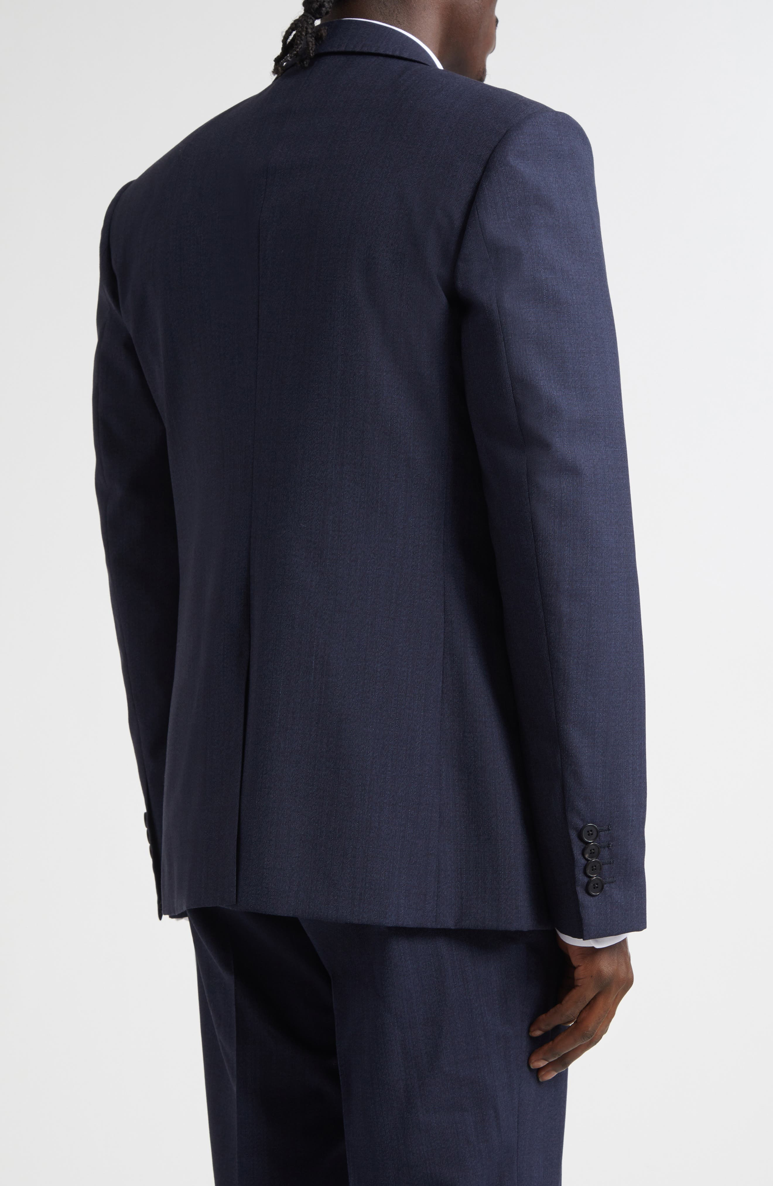 Givenchy Classic Fit Notch Lapel Wool Blazer in Dark Blue at Nordstrom - 3