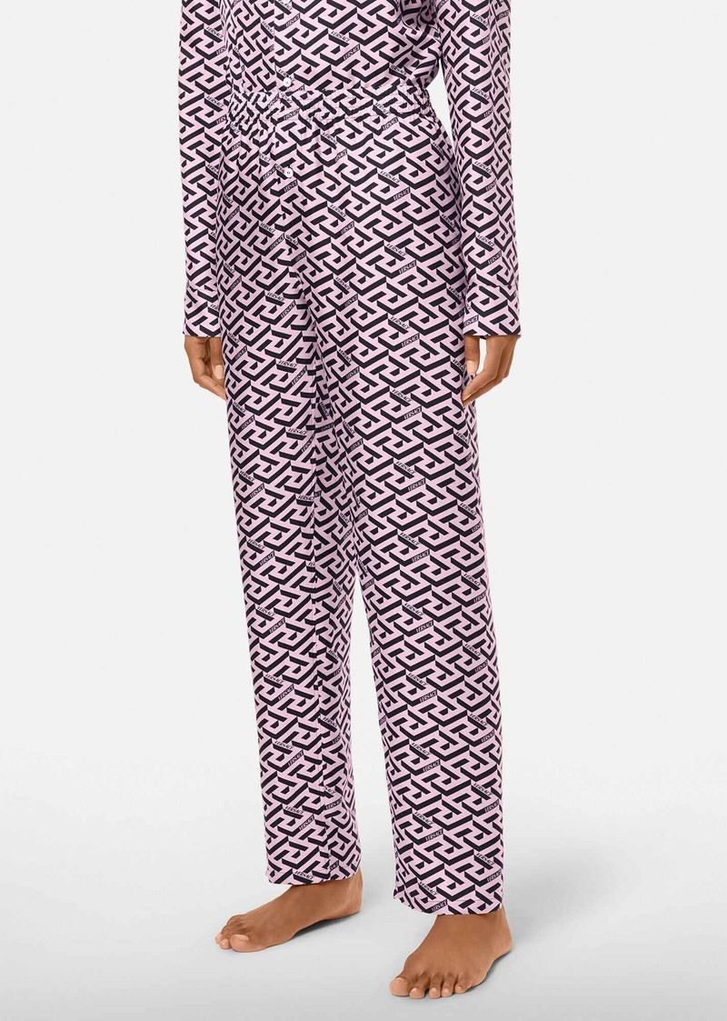 VERSACE La Greca Silk Pyjama Bottoms outlook