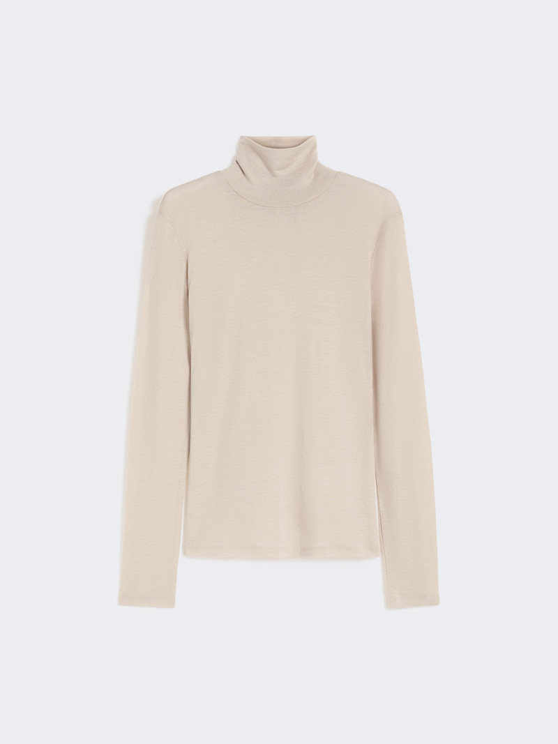 TESEO Wool and silk gauze turtleneck 1