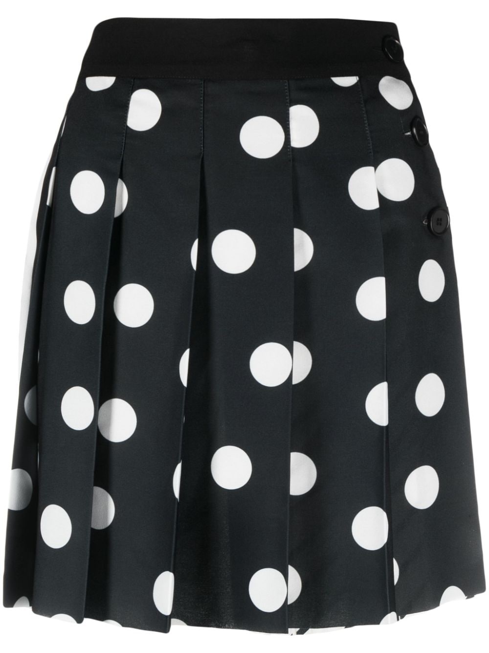 polka dot pleated mini skirt - 1
