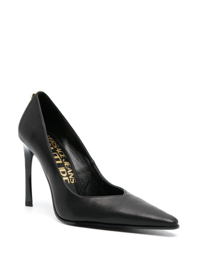VERSACE JEANS COUTURE pointed-toe 100mm leather pumps outlook