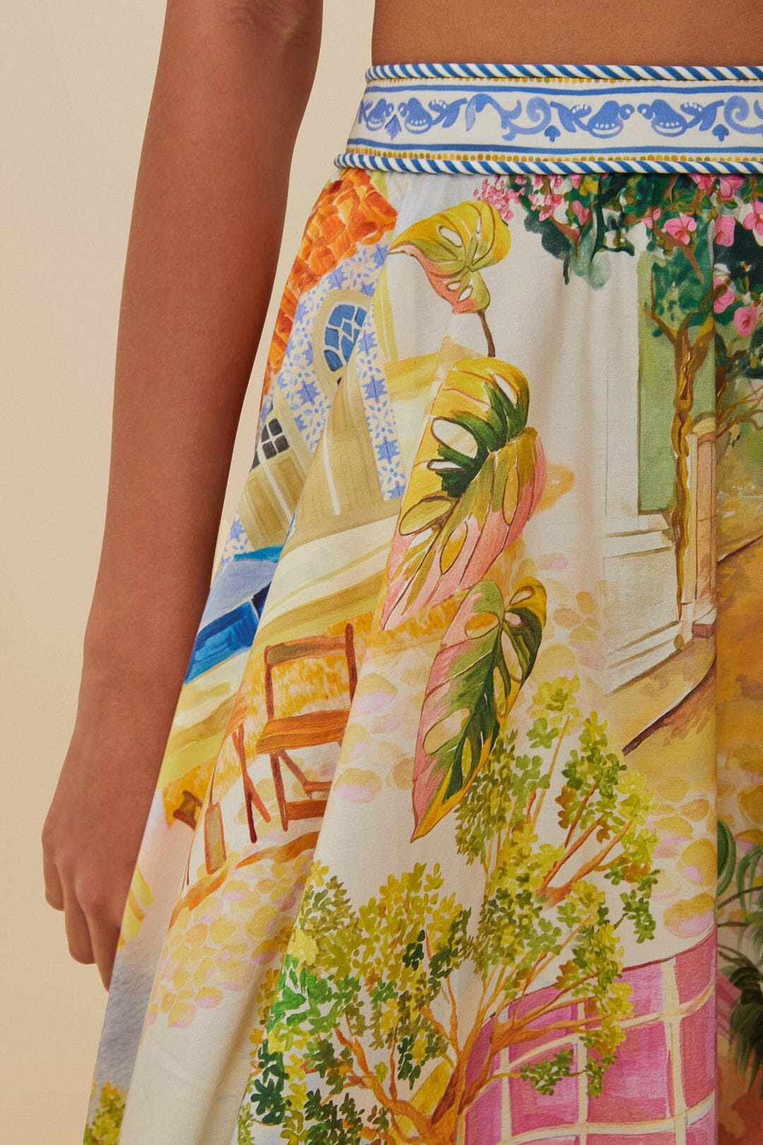 Multicolor Aracati Organic Cotton Midi Skirt - 4