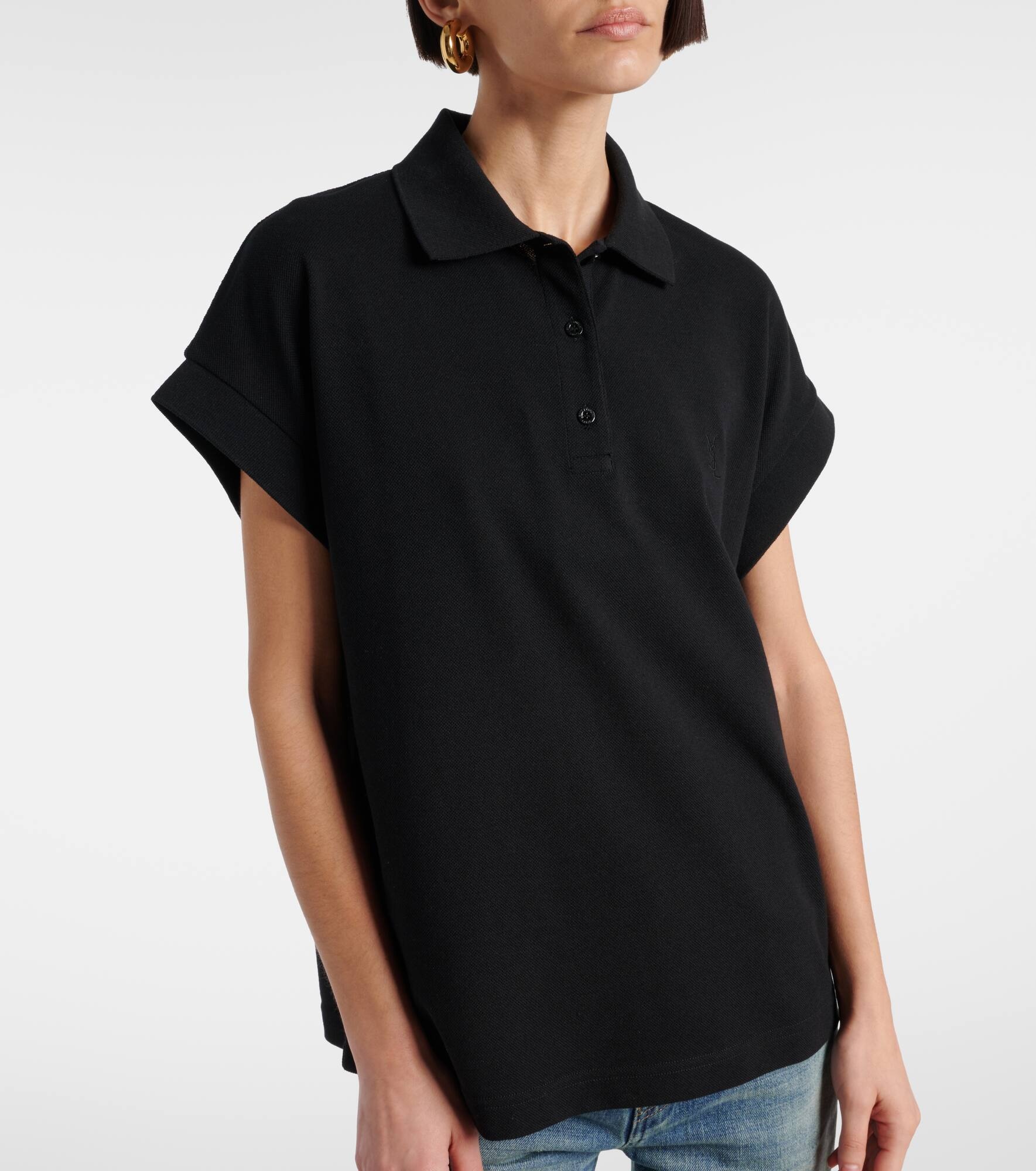 Cassandre cotton-blend piqué polo shirt - 5