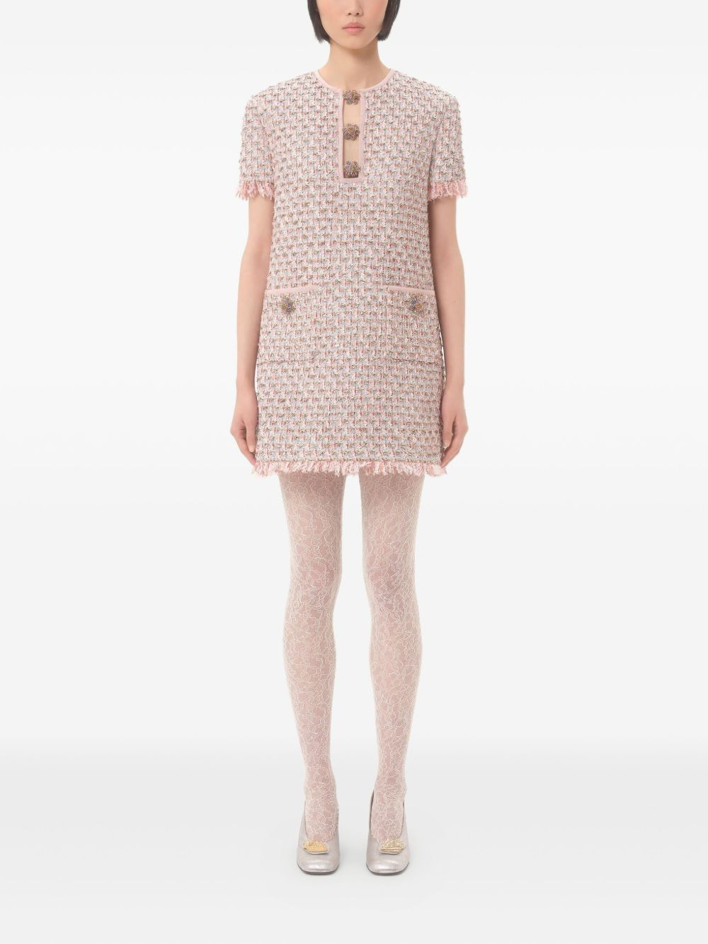 Valentino Mini Tweed Dress - 5
