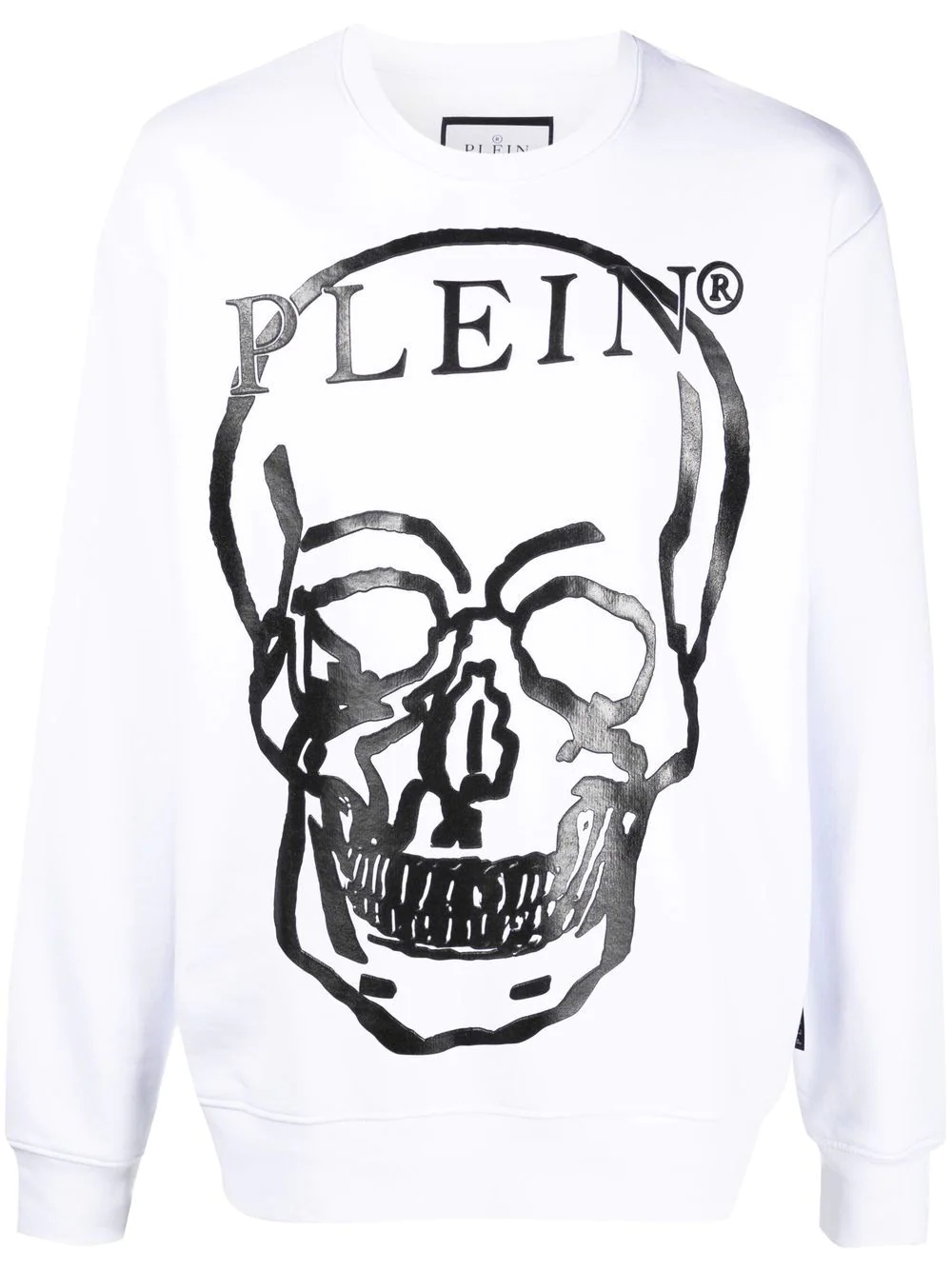 Skull-print long-sleeve sweatshirt - 1