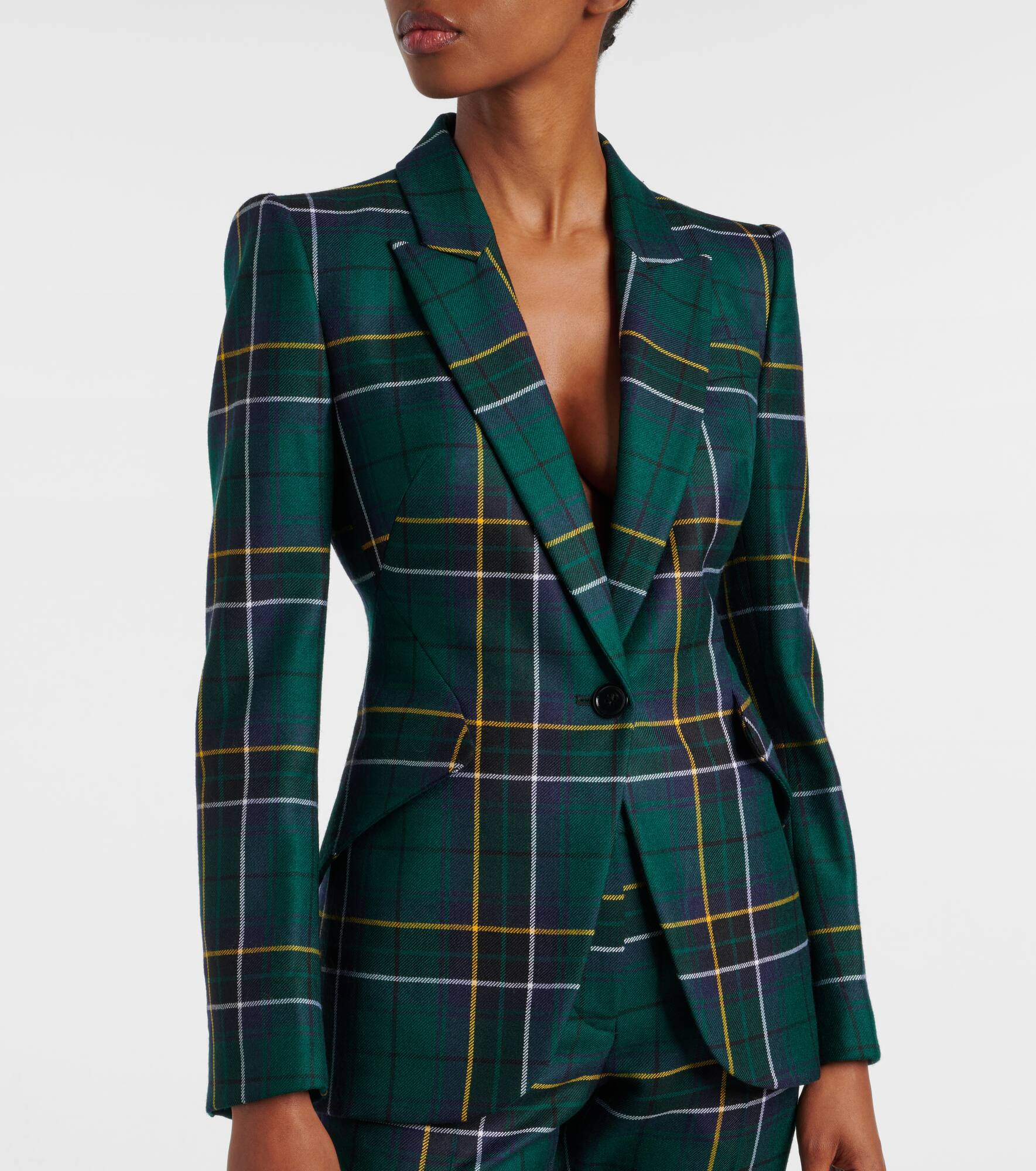 Plaid wool blazer - 6