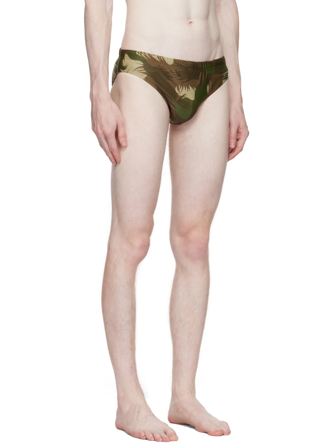 Green Camouflage Swim Briefs - 2