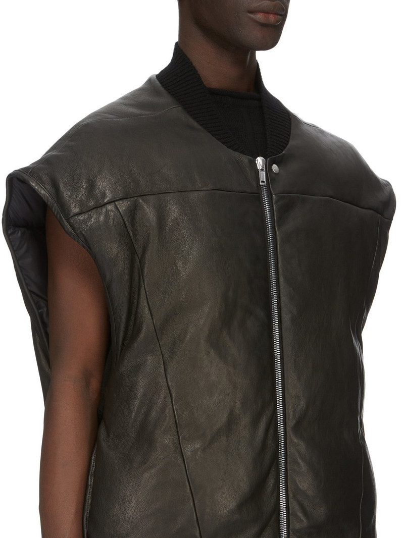Jumbo Flight padded leather gilet 4