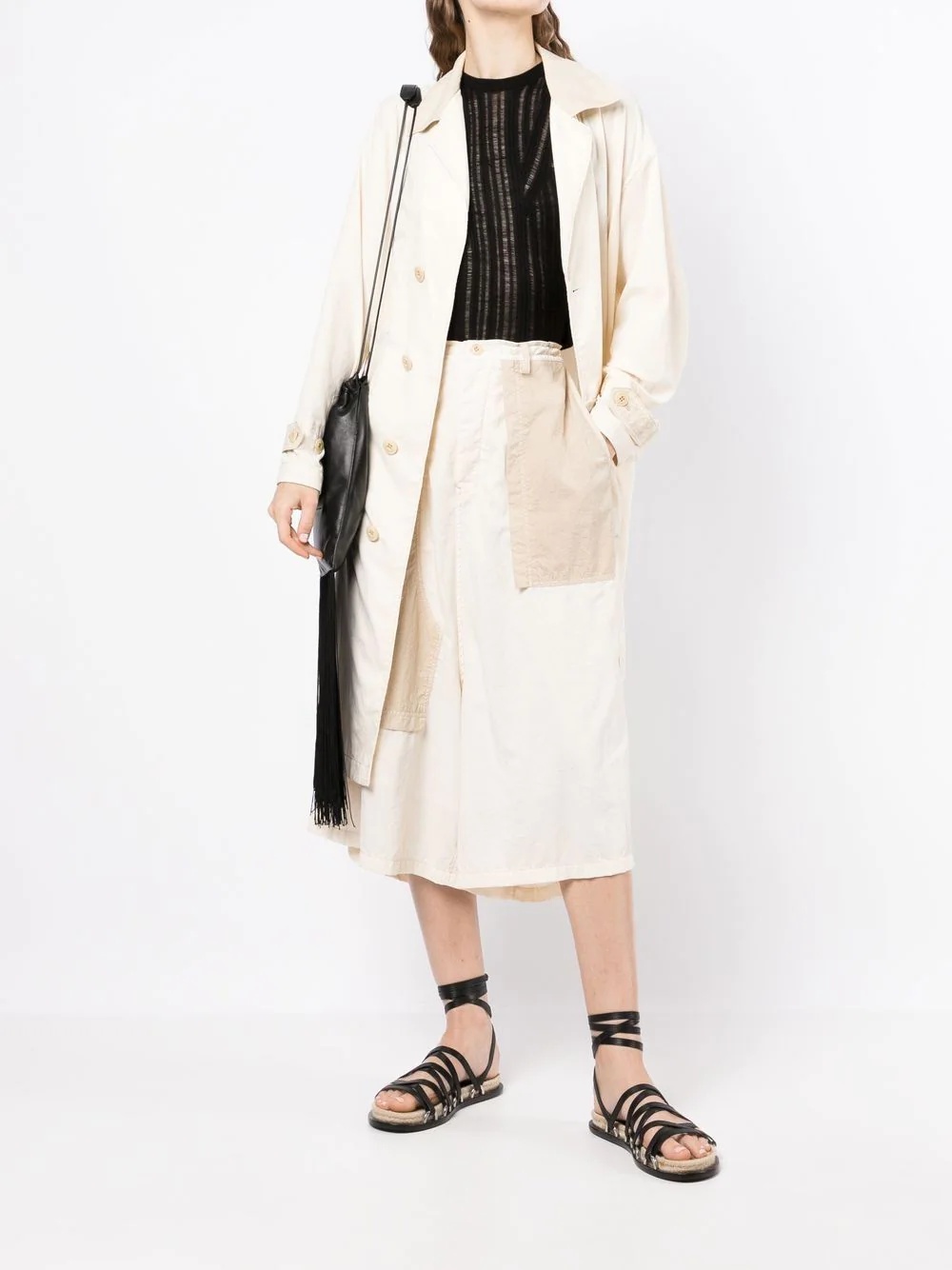 single-breasted button-up coat - 2