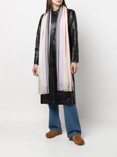 Missoni fringed embroidered scarf outlook