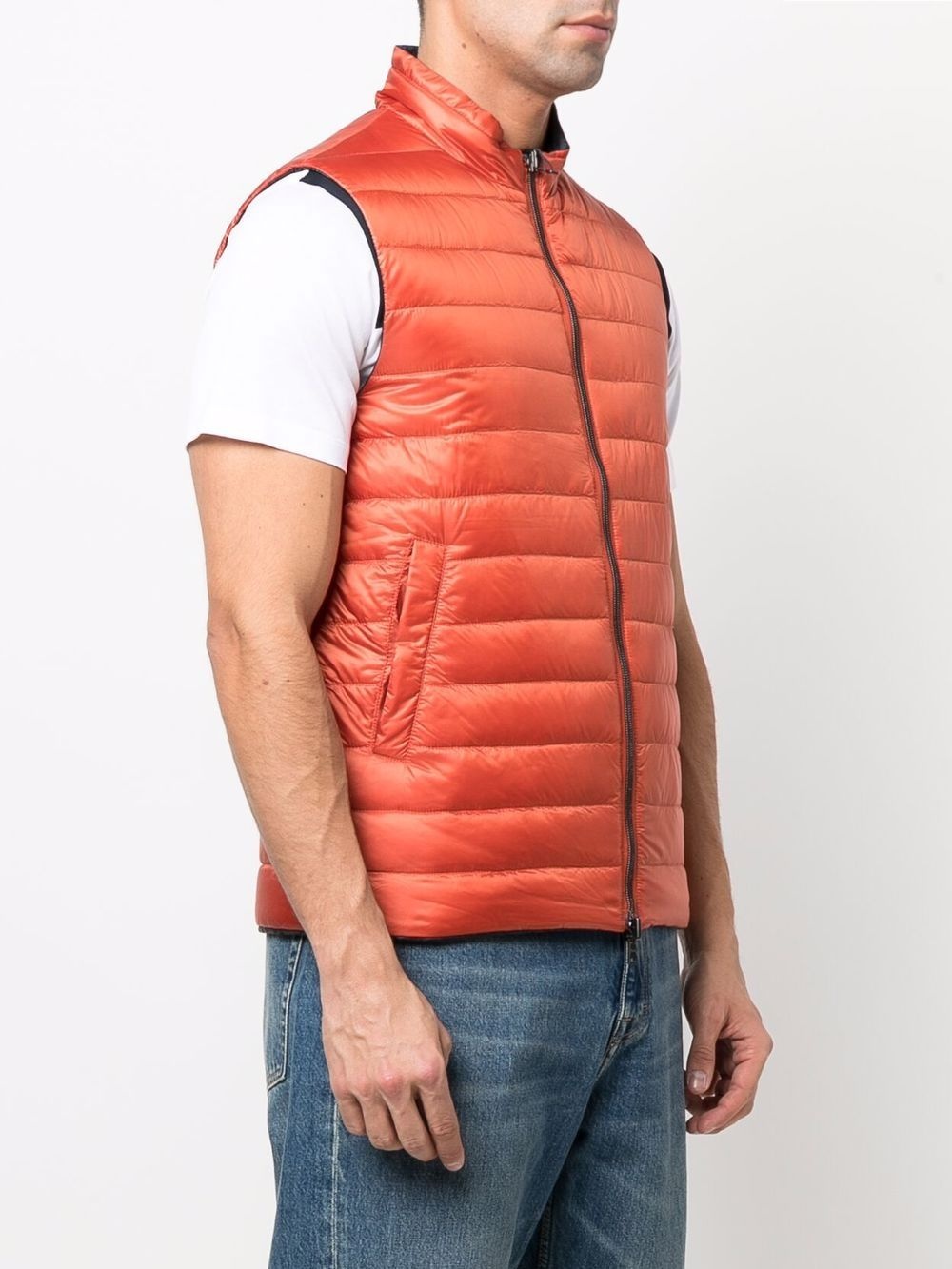 quilted feather-down gilet - 3