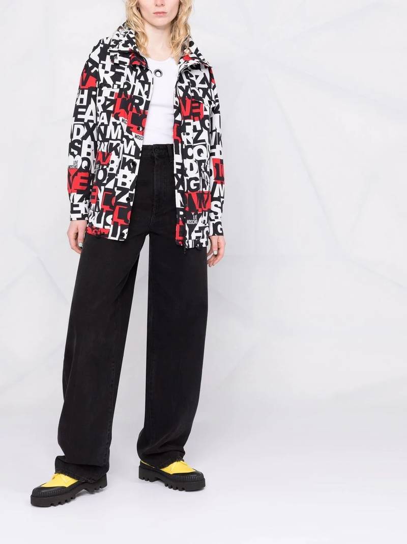Moschino alphabet-print jacket outlook